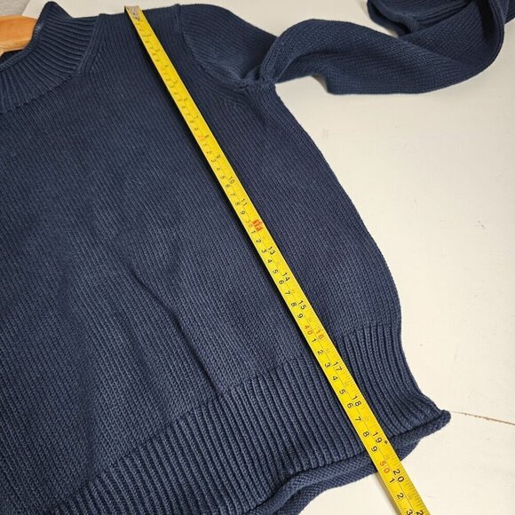 J. Crew Rollneck Ribbed Yarn Fitted Silhouette Sweater Navy Blue Women's Sz. XXS - Picture 13 of 14